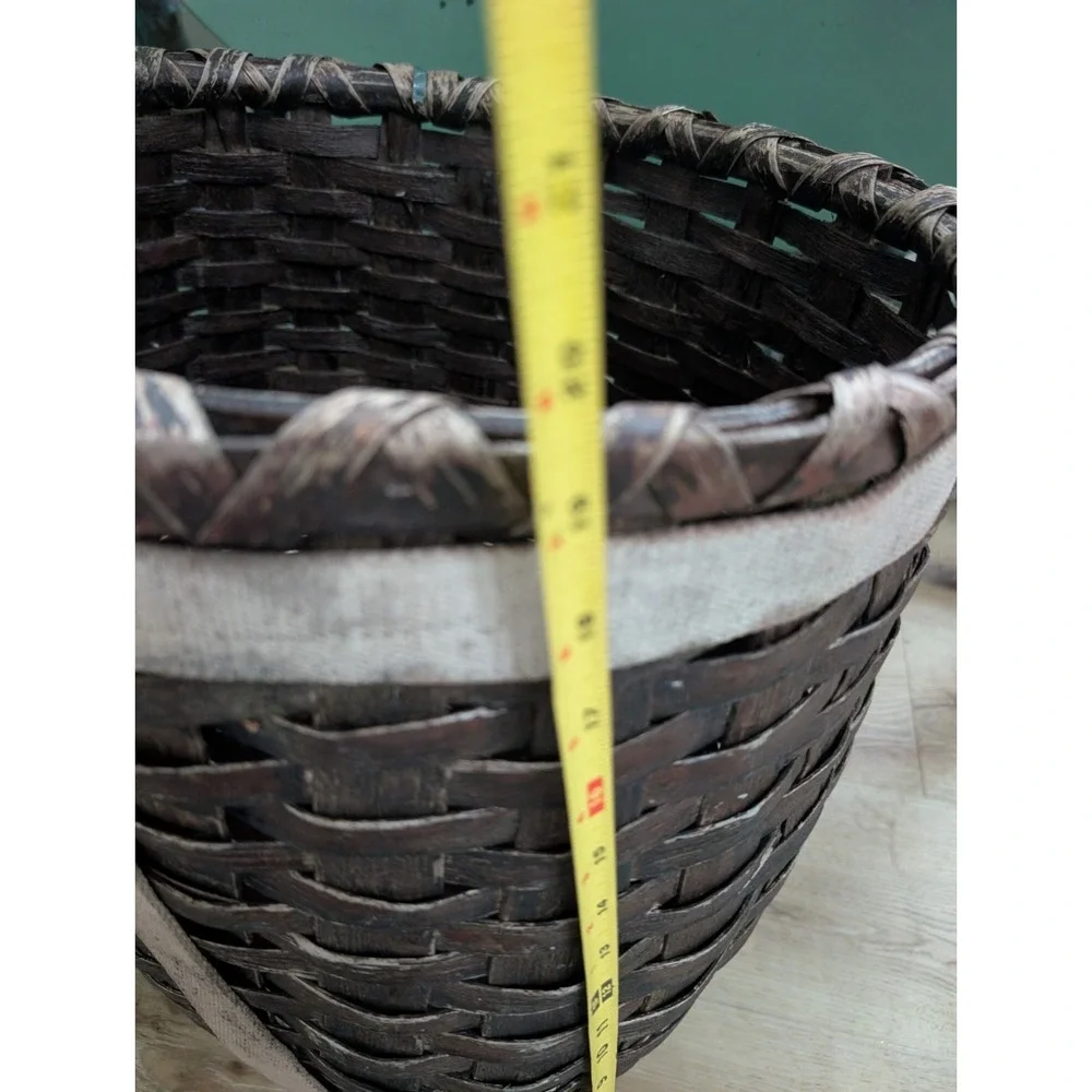 Vintage Early 20th C Adirondack Splint Trapper Pack Backpack Basket Primitive